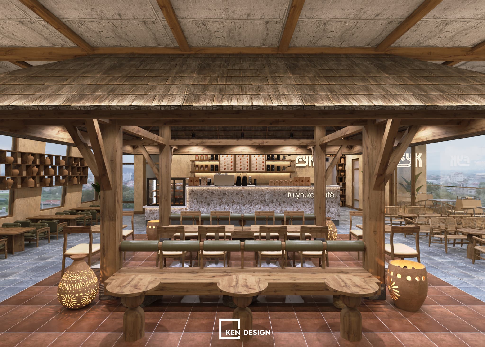 Thiết kế quán Fu.yn.ka cafe tại Phúc Yên